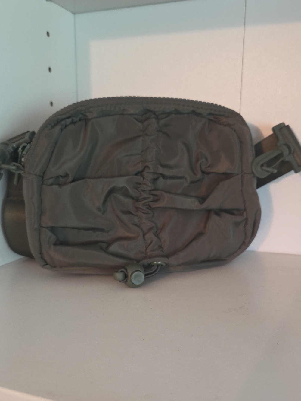 Women Olive Green Compact Crossbody Bag